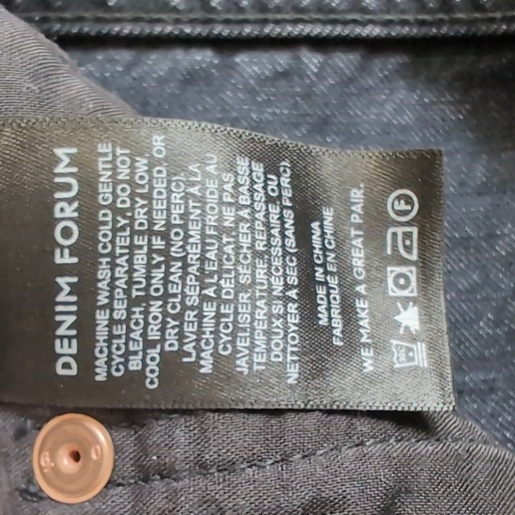 Denim Forum The Nina Super High Cigarette Black Size 26x29 - Picture 13 of 15